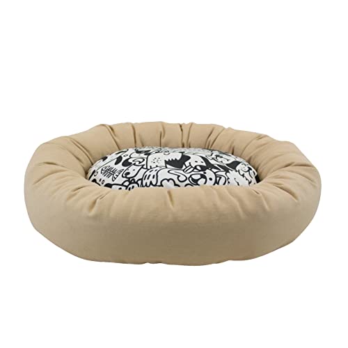 Consentida Rundes Kinderbett Dog's - Hundebett - 47 x 47 x 11 cm angenehme Erholung und Erholung - Zubehör für Hunde von Consentida
