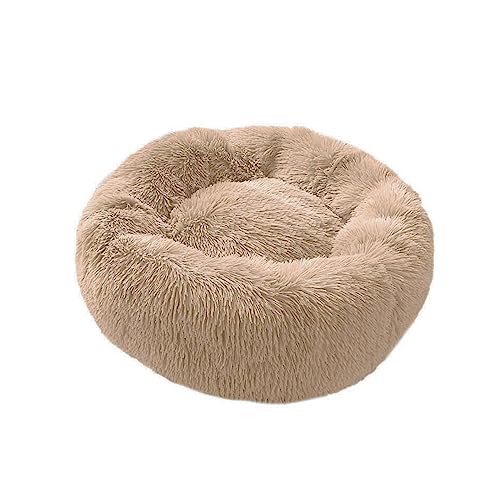 Consentida Rundes Kinderbett Pile - Anti-Stress-Bett für Hunde - 50 x 50 x 12 cm - Braun - Einfache Reinigung Rutschfester Unterlage - Hundezubehör von Consentida