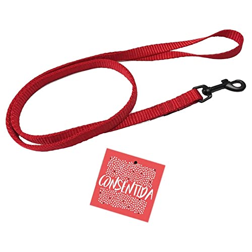Consentida Hundeleine für mittelgroße Hunde T2 – Größe M 120 x 1,5 cm – Unifarben – Rot – Robustes Gewebe aus Nylon – leicht zu befestigen – Hundezubehör Consentida Hundeleine für mittelgroße Hunde T2 – Größe M 120 x 1,5 cm – Unifarben – Rot – Robustes Gewebe aus Nylon – leicht zu befestigen – Hundezubehör von Consentida