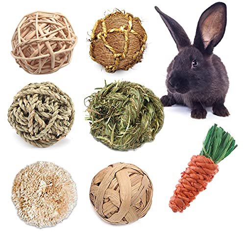 CooShou Kleintier-Spielbälle, Kaninchen, Kaninchen, Chinchilla, Hamster, 7 Stück von CooShou