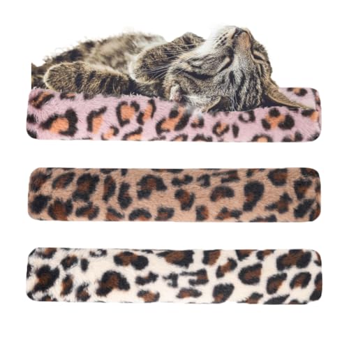 Coogime 3 Stück Katzenspielzeug, Katzenminze Katzenkissen, weiches und langlebiges Spielzeug für Katzen, interaktives Katzen-Kicker-Spielzeug (Leoparden) von Coogime