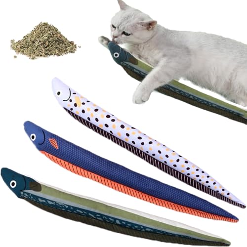 Coogime 3 Stück katzenspielzeug Fisch, Katzen Spielzeug mit Katzenminze, Fische Katzenkicker Spielzeug, Interaktives Katzenspielzeug Plüsch, Plüsch-Fisch mit Katzenminze (Blau) Coogime 3 Stück katzenspielzeug Fisch, Katzen Spielzeug mit Katzenminze, Fische Katzenkicker Spielzeug, Interaktives Katzenspielzeug Plüsch, Plüsch-Fisch mit Katzenminze (Blau) von Coogime