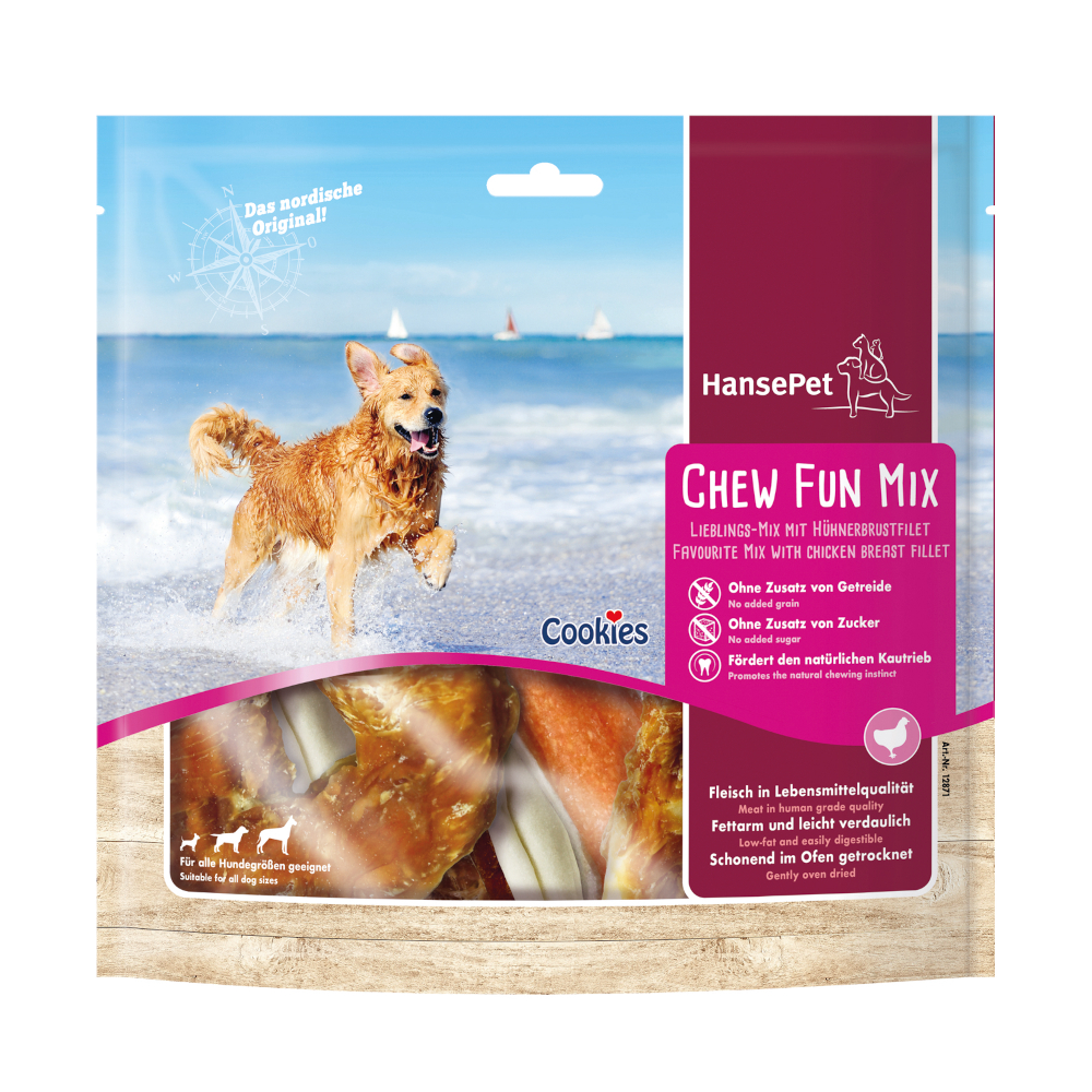 Hansepet Cookies Chew Fun Mix mit Huhn - Sparpaket: 2 x 380 g von Cookie's