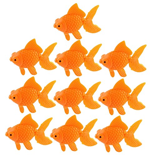 Cookwowe Aquarium-Dekoration, Kunststoff, Orange, 10 Stück von Cookwowe