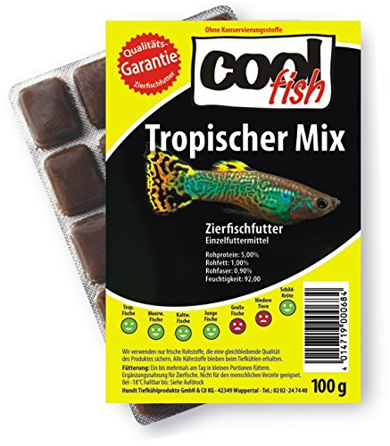 Cool Fish Tropischer Mix, 15 x 100g-Blister, Fisch-Frostfutter, Aquarium, Aquaristik, Fischfutter von Cool Fish