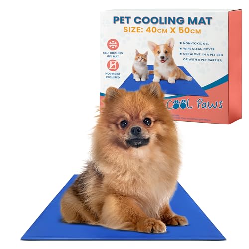 Cool Paws Kühlmatte für Hunde, selbstkühlend, Gel-Pad, geeignet für alle Haustiere, langlebige Haustier-Kühlmatte mit Kühltechnologie, ideal für den Sommer & den Heimgebrauch (40 x 50 cm) von Cool Paws
