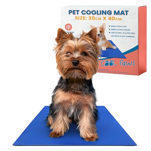 Cool Paws Kühlmatte für Hunde, selbstkühlend, Gel-Pad, geeignet für alle Haustiere, langlebige Haustier-Kühlmatte mit Kühltechnologie, ideal für den Sommer & den Heimgebrauch (30 x 40 cm) von Cool Paws