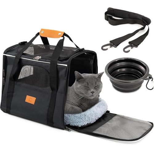 Cool Paws Haustier-Tragetasche für Katzen & kleine Hunde - Leichte, atmungsaktive Haustier-Reisetasche mit Netzseiten, verstärktem Rahmen, Abnehmbarer Matte und Schultergurt für sicheren Transport von Cool Paws