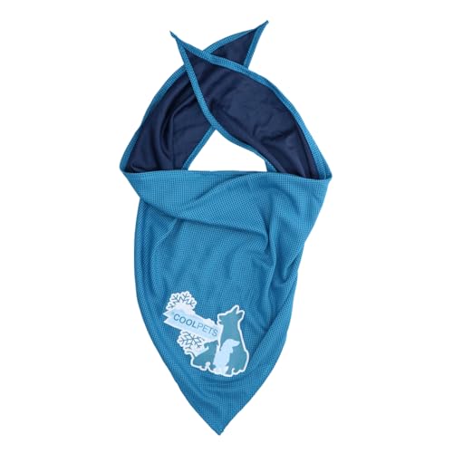 Coolpets Cooling Bandana M - Hunde Kühlung - Kühlende Halstuch Hund - Hunde kühlhalsband - Kühlung für Hunde - Blau von CoolPets