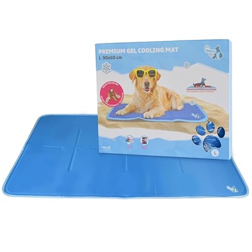 CoolPets Premium Kühlmatte Hund L - 90 x 60 cm - Kühlung für Hunde - Hundematte zum Kühlen - rutschfeste Matte - Mit Citronella und Eukalyptus CoolPets Premium Kühlmatte Hund L - 90 x 60 cm - Kühlung für Hunde - Hundematte zum Kühlen - rutschfeste Matte - Mit Citronella und Eukalyptus von CoolPets