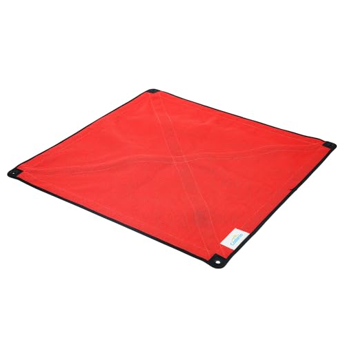 Coolaroo Ersatz-Bezug für unterwegs, kühlendes erhöhtes Hundebett, tragbar für Reisen und Camping, zusammenklappbar zur Aufbewahrung, Kingsize, Rot von Coolaroo