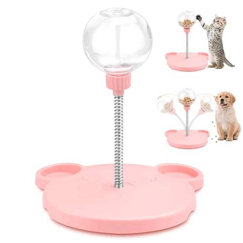 Coolden Interaktives Katzenspielzeug, 2 IN 1 Katzen Spielzeug mit Wackel Futterball, Slow Feeder Futterspielzeug mit Leckerli Ball Hundespielzeug, Anti-Schling Fütterung Training für Hunde Katzen Rosa Coolden Interaktives Katzenspielzeug, 2 IN 1 Katzen Spielzeug mit Wackel Futterball, Slow Feeder Futterspielzeug mit Leckerli Ball Hundespielzeug, Anti-Schling Fütterung Training für Hunde Katzen Rosa von Coolden