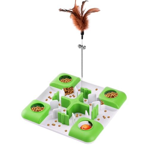 Coomazy Intelligenzspielzeug Fummelbrett für Katzen Interaktives Katzen-Futterstation Puzzle Coomazy Intelligenzspielzeug Fummelbrett für Katzen Interaktives Katzen-Futterstation Puzzle von Coomazy