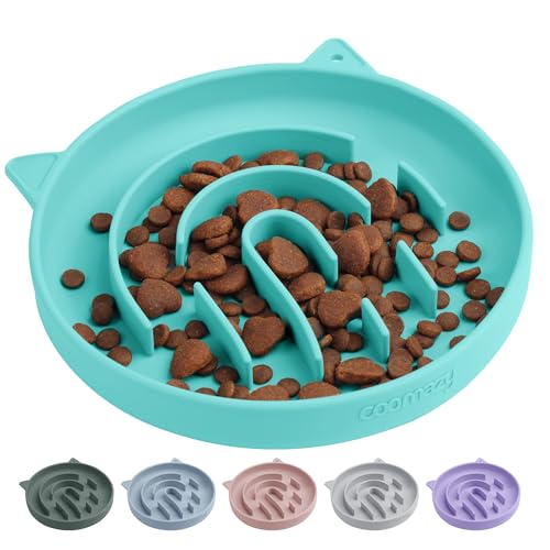Coomazy Silikon Slow Feeder Hund Katze Näpfe, Interaktives Puzzle Spielzeug für Haustiere Trocken/Nassfutter Training, Hält Hunde Katzen Beschäftigt, Verhindert Puppy Kitty Überessen (Cyan, 1.4 Tasse) Coomazy Silikon Slow Feeder Hund Katze Näpfe, Interaktives Puzzle Spielzeug für Haustiere Trocken/Nassfutter Training, Hält Hunde Katzen Beschäftigt, Verhindert Puppy Kitty Überessen (Cyan, 1.4 Tasse) von Coomazy