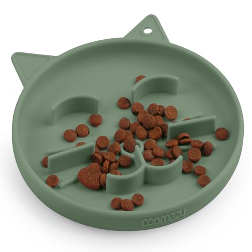 Coomazy Silikon Slow Feeder Hund Katze Näpfe, Interaktives Puzzle-Spielzeug für Haustiere Trocken/Nassfutter Training, hält Hunde Katzen beschäftigt, verhindert Puppy Kitty Überessen (Grün, 0,8 Tasse) Coomazy Silikon Slow Feeder Hund Katze Näpfe, Interaktives Puzzle-Spielzeug für Haustiere Trocken/Nassfutter Training, hält Hunde Katzen beschäftigt, verhindert Puppy Kitty Überessen (Grün, 0,8 Tasse) von Coomazy