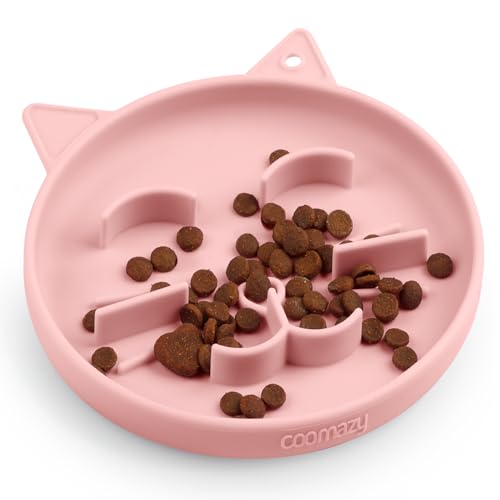 Coomazy Silikon Slow Feeder Hund Katze Näpfe, Interaktives Puzzle Spielzeug für Haustiere Trocken/Nassfutter Training, hält Hunde Katzen beschäftigt, verhindert Puppy Kitty Überessen (Rosa, 0,8 Tasse) Coomazy Silikon Slow Feeder Hund Katze Näpfe, Interaktives Puzzle Spielzeug für Haustiere Trocken/Nassfutter Training, hält Hunde Katzen beschäftigt, verhindert Puppy Kitty Überessen (Rosa, 0,8 Tasse) von Coomazy