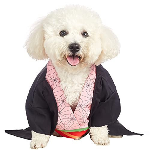Coomour Halloween-Kostüm für Hunde und Katzen, Anime-Kostüm, für kleine Hunde, Größe M, Pink von Coomour