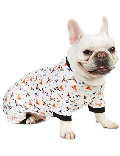Coomour Hunde-Halloween-Shirt, Fledermaus-Haustier-Kleidung, Welpen, niedlicher Pyjama, Hunde-Halloween-Kostüme, Größe L von Coomour