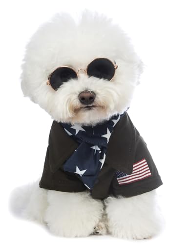 Coomour Piloten-Hunde-Shirt, lustige Haustierkleidung und Sternenschal, Hunde-Kapitänskleidung, mit Welpenbrille, Größe XXL Coomour Piloten-Hunde-Shirt, lustige Haustierkleidung und Sternenschal, Hunde-Kapitänskleidung, mit Welpenbrille, Größe XXL von Coomour