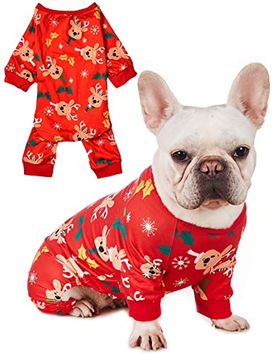Coomour Weihnachtspyjama für Hunde, Rentier, 100 % Baumwolle, Größe XXL von Coomour