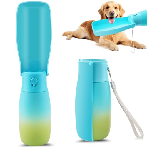 Coopache Tragbare Haustier Trinkflasche Hunde Hundetrinkflasche für Unterwegs 550ml Dog Water Bottle Travel, 180°Faltbare Wasserflasche für Kleine Hunde, Welpen, Katze, Grün & Blau Coopache Tragbare Haustier Trinkflasche Hunde Hundetrinkflasche für Unterwegs 550ml Dog Water Bottle Travel, 180°Faltbare Wasserflasche für Kleine Hunde, Welpen, Katze, Grün & Blau von Coopache