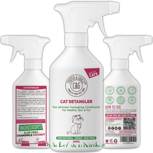 C&G Pets | Katzen-Entwirrungsspray | veganes Entwirrungsspray für Katzen und Kätzchen | natürliche desodorierende tägliche Fellpflege Entfilzung | PH-Perfekt für empfindliche Katzenhaut von C&G Pets