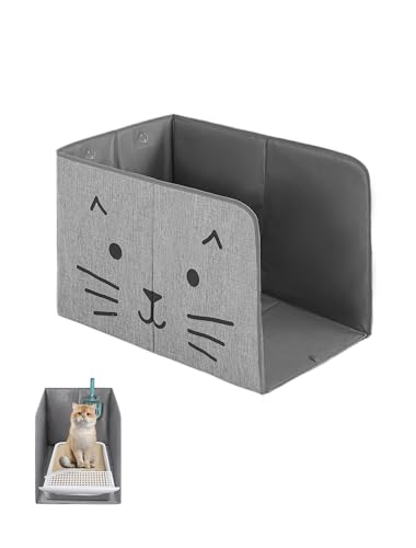 Coorganisers Katzenklo Gehege Spritzschutz mit abnehmbarer Matte, Wasserabweisendes Katzenklo Gehege mit Kunststoffaufhängern für Katzenstreu Schaufel oder andere Kleinigkeiten von Coorganisers
