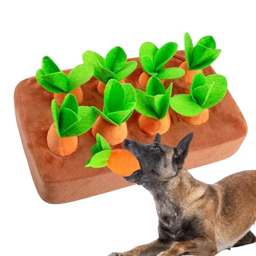 Copangle Versteckspiel-Plüsch-Hundespielzeug, interaktives Hunde-Karotten-Plüschspielzeug | Haustier-Interaktions-Schnüffelmatte - Süßes Karotten-Ernte-Spielzeug, gefüllte von Copangle