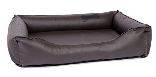 CopcoPet – Hundebett Orthopädisch Paco Kunstleder – Braun Gr: L ca. 90 x 70 cm Visco von CopcoPet