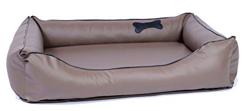 CopcoPet – Hundebett Orthopädisch Paco Kunstleder – Mocca Gr: L ca. 90 x 70 cm Visco von CopcoPet