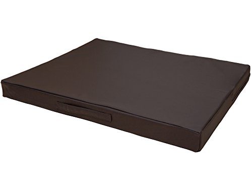 CopcoPet Hundematte Jumbo, 120 x 90 x 8cm, Schwarz, abwaschbares Hundebett aus kratzfestem Kunstleder, orthopädisches Hundekissen mit Viscoschaumfüllung von CopcoPet