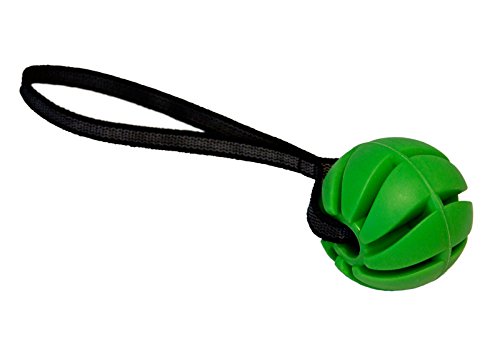 CopcoPet - Hundeballspirale mit gummierter Handschlaufe Gr.: 6 cm Ø Grün von CopcoPet - Hundespielzeug