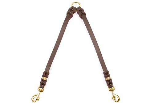 CopcoPet - Fettleder Koppel mit 2 Messing Karabinern, Braun, 30 cm x 10 mm CopcoPet - Fettleder Koppel mit 2 Messing Karabinern, Braun, 30 cm x 10 mm von CopcoPet