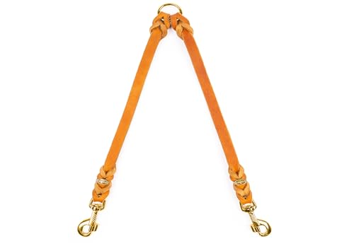 CopcoPet - Fettleder Koppel mit 2 Messing Karabinern, Cognac, 50 cm x 15 mm CopcoPet - Fettleder Koppel mit 2 Messing Karabinern, Cognac, 50 cm x 15 mm von CopcoPet