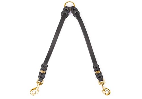 CopcoPet - Fettleder Koppel mit 2 Messing Karabinern, Schwarz, 30 cm x 10 mm CopcoPet - Fettleder Koppel mit 2 Messing Karabinern, Schwarz, 30 cm x 10 mm von CopcoPet