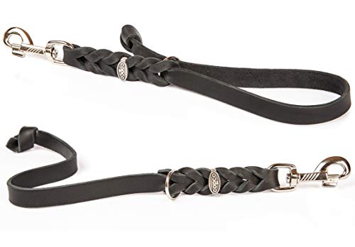 Fettleder Kurzführer, Führleine, Kurzleine (35 cm x 12 mm verchromt, Schwarz) Fettleder Kurzführer, Führleine, Kurzleine (35 cm x 12 mm verchromt, Schwarz) von CopcoPet
