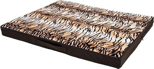 CopcoPet Hundematte Jumbo Orthopädisch 110 x 80 x 8 cm Tiger-Optik – Kuschelig, Waschbar, abwaschbar, rutschfest & pflegeleicht – Für mittelgroße Hunde Zuhause, Wohnung, Transportbox – Extra dick von CopcoPet