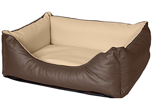 CopcoPet Rocco Hundebett Hundesofa Wendebett Kunstleder L ca. 90 x 70 cm Mocca von CopcoPet