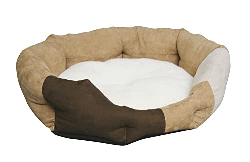 Coperani | Hundebett | Braun Beige | 71 x 64 x 15 cm | mit Wendekissen | Polyester von Coperani LIEBLINGSSACHEN FÜR IHR TIER