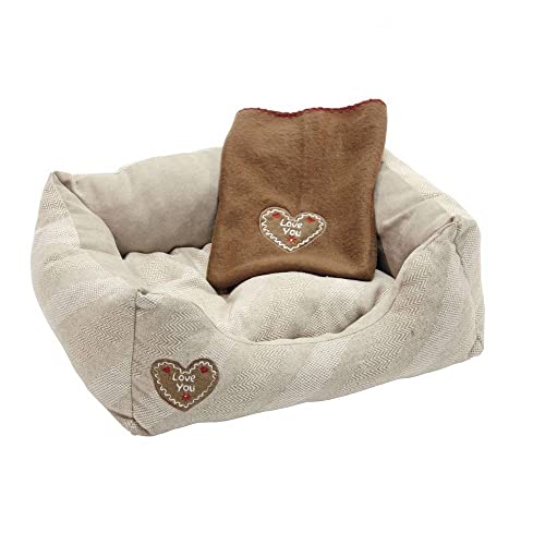 Coperani | Hundebett | Hundeschlafplatz | 61 x 37 cm | Polyester | Baumwolle | Beige | Kuschelig | Haustierbett | Hochwertig | Robust Coperani | Hundebett | Hundeschlafplatz | 61 x 37 cm | Polyester | Baumwolle | Beige | Kuschelig | Haustierbett | Hochwertig | Robust von Coperani LIEBLINGSSACHEN FÜR IHR TIER