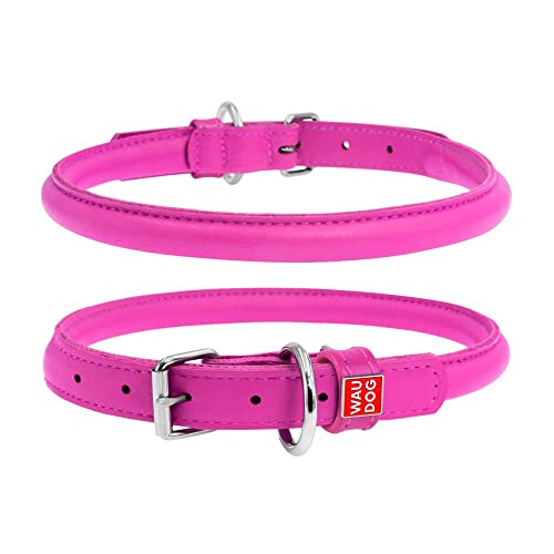 Coperani | Hundehalsband | Halsumfang: 33-41 cm | Breite: 10 mm | Leder | Rosa | Edel | Langlebig | Robust | Hochwertig von Coperani LIEBLINGSSACHEN FÜR IHR TIER