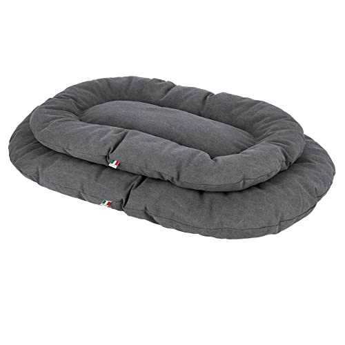 Coperani | Hundekissen | Hundeschlafplatz | 117 x 75 cm | Polyester | Baumwolle | Canvas Stoff | Grau | Kuschelig | Haustierbett | Hochwertig | Robust von Coperani LIEBLINGSSACHEN FÜR IHR TIER