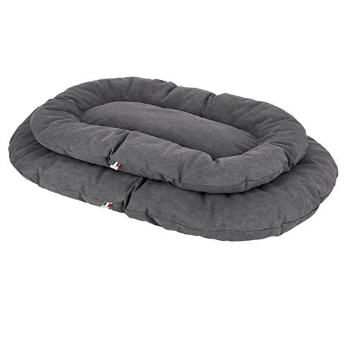 Coperani | Hundekissen | Hundeschlafplatz | 99 x 66 cm | Polyester | Baumwolle | Canvas-Stoff | Grau | Kuschelig | Haustierbett | Hochwertig | Robust von Coperani LIEBLINGSSACHEN FÜR IHR TIER