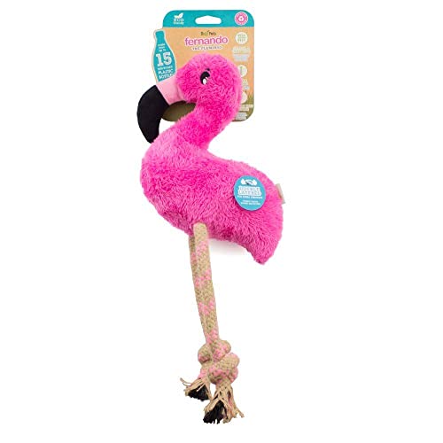 Coperani | Hundekuscheltier | Hundespielzeug | Kauspielzeug | Flamingo | Höhe: 37.1 cm| Rosa | Apportieren | Robust | Langlebig von Coperani LIEBLINGSSACHEN FÜR IHR TIER