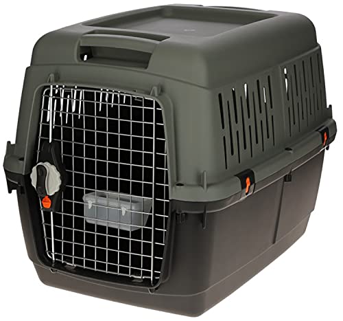 Coperani | Hundetransportbox | 81 cm x 60 cm x 81 cm | Anthrazit Grün | IATA konform | 100% Recycelt | Reisebox für Hunde von Coperani LIEBLINGSSACHEN FÜR IHR TIER