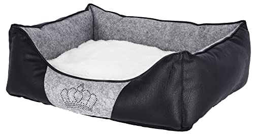 Coperani | Kuschelbett für Hunde | Grau | 42 x 32 x 18 cm | samtweiches Innenkissen | Antirutsch von Coperani LIEBLINGSSACHEN FÜR IHR TIER