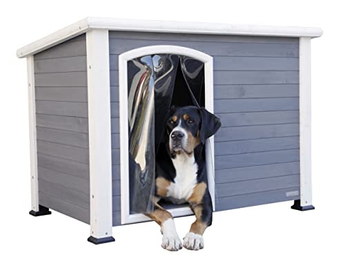 Coperani | Outdoor Hundehütte | 113x77x81 cm | Wetterfest | außen lasiert mit Holzschutzfarbe von Coperani LIEBLINGSSACHEN FÜR IHR TIER