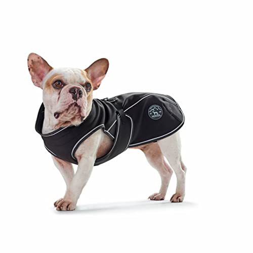 Coperani | Softshell Hundemantel | Bauchumfang: 70-104 cm | Halsumfang: 38-74 cm | Schwarz | Fleece | Polyester | Langlebig | Robust | Hochwertig von Coperani LIEBLINGSSACHEN FÜR IHR TIER