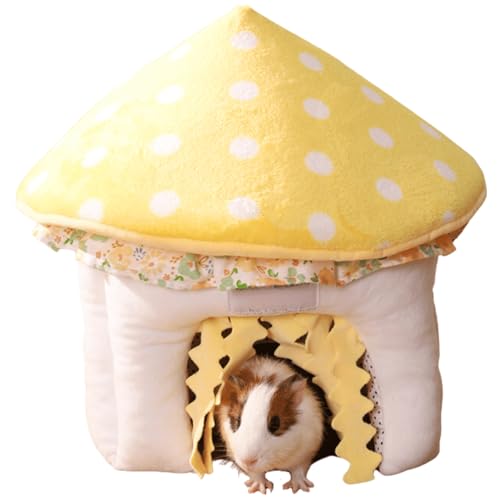 Copfeu Meerschweinchenversteck Pilzförmiger Meerschweinchentunnel, Meerschweinchenkäfig Zubehör für Meerschweinchen, Hase, Hamster, Chinchilla, Frettchen, Kaninchen und andere kleine Haustiere von Copfeu
