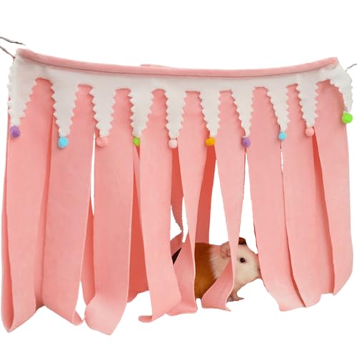 Copfeu Meerschweinchenversteck Versteck für Meerschweinchen, Meerschweinchenversteck Meerschweinchen-Käfig Zubehör für Meerschweinchen, Hase, Hamster, Chinchilla, Kaninchen ohne Metallzäune (Rosa, von Copfeu